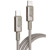 Дата-кабель VLP Force Line 100W USB-C + USB-C, 1.2m (Natur Titan)